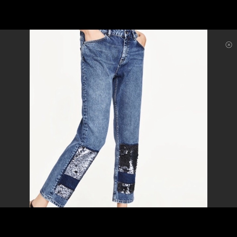 πHPπ ZARA Jeans With Sequin Embellishments - Picture 4 of 15
